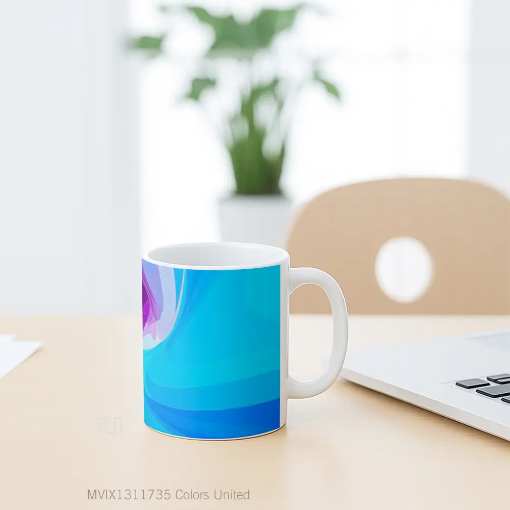 Mug Colors United Gelas Keramik Unik - All-side / Desain