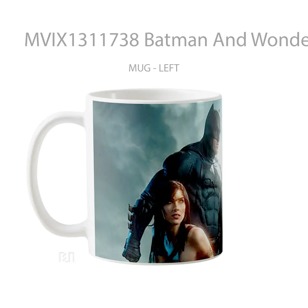 Mug Batman And Wonder Woman Fanart Gelas Superhero - All-side / Desain