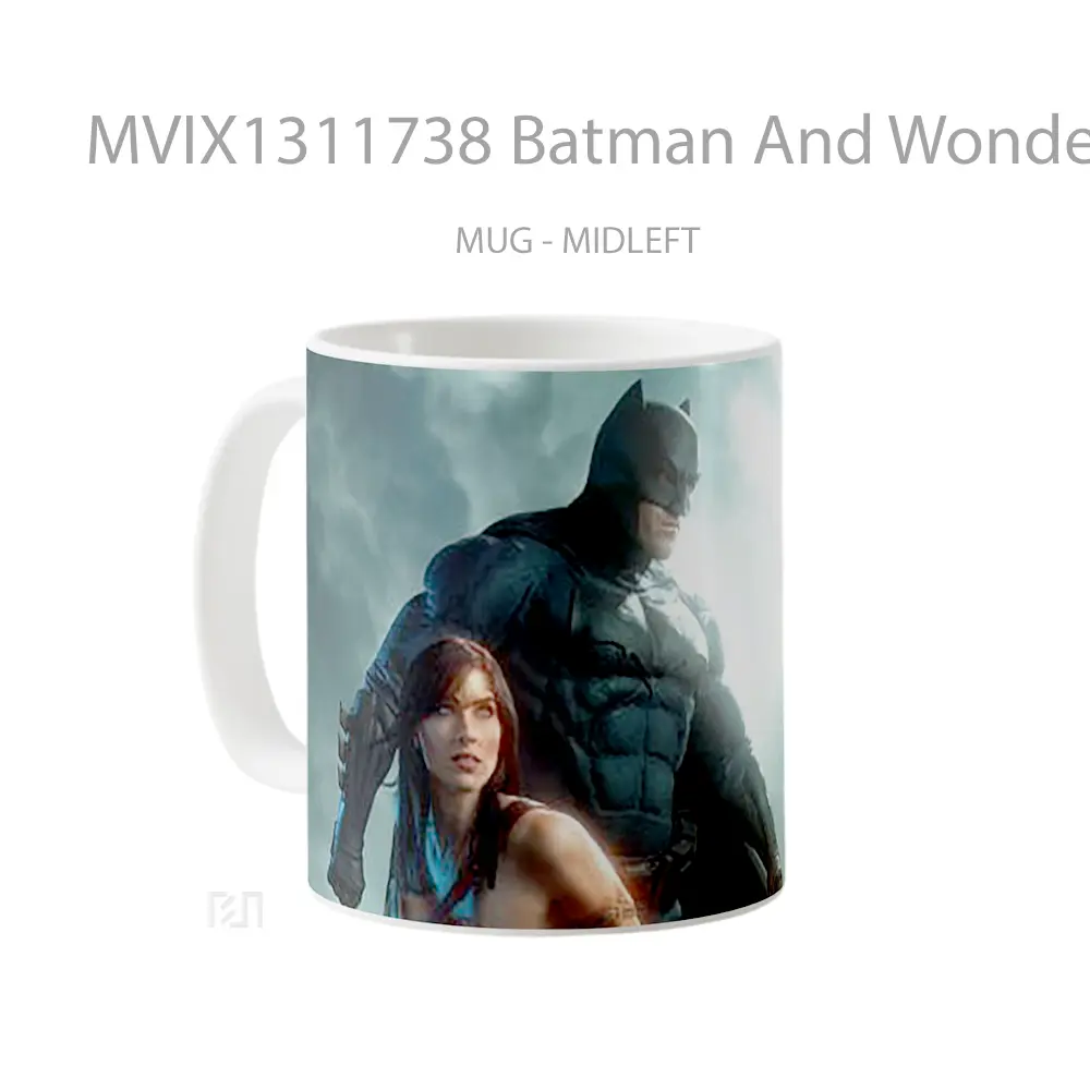 Mug Batman And Wonder Woman Fanart Gelas Superhero - All-side / Desain