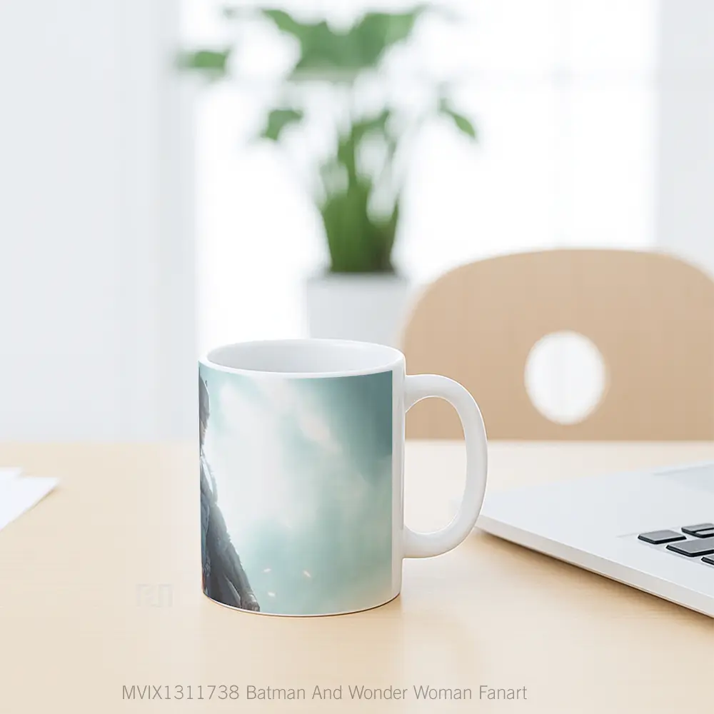 Mug Batman And Wonder Woman Fanart Gelas Superhero - All-side / Desain