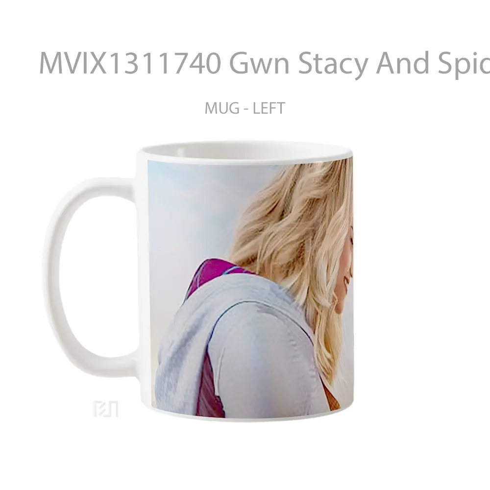 Mug Gwn Stacy And Spider Man Gelas Superhero - All-side / Desain