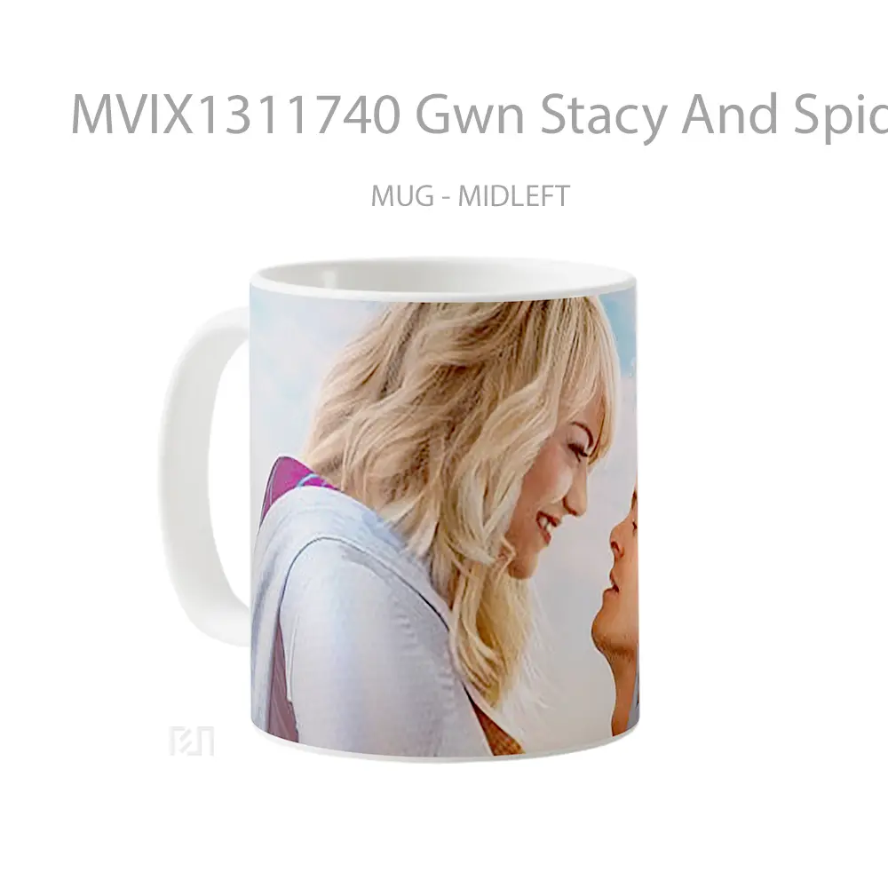 Mug Gwn Stacy And Spider Man Gelas Superhero - All-side / Desain
