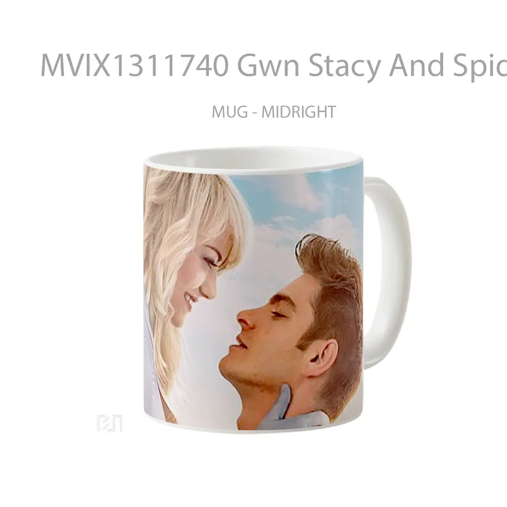 Mug Gwn Stacy And Spider Man Gelas Superhero - All-side / Desain