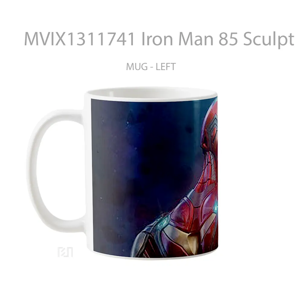 Mug Iron Man 85 Sculpt Gelas Superhero - All-side / Desain