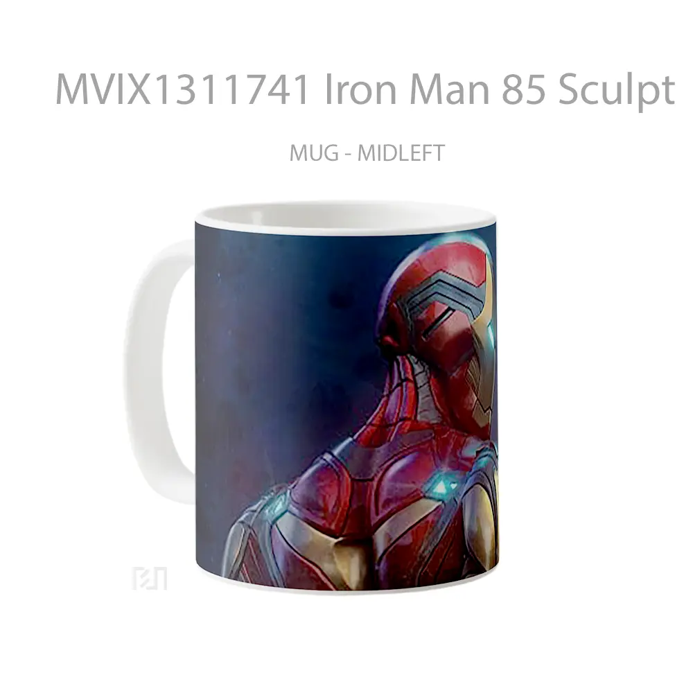 Mug Iron Man 85 Sculpt Gelas Superhero - All-side / Desain