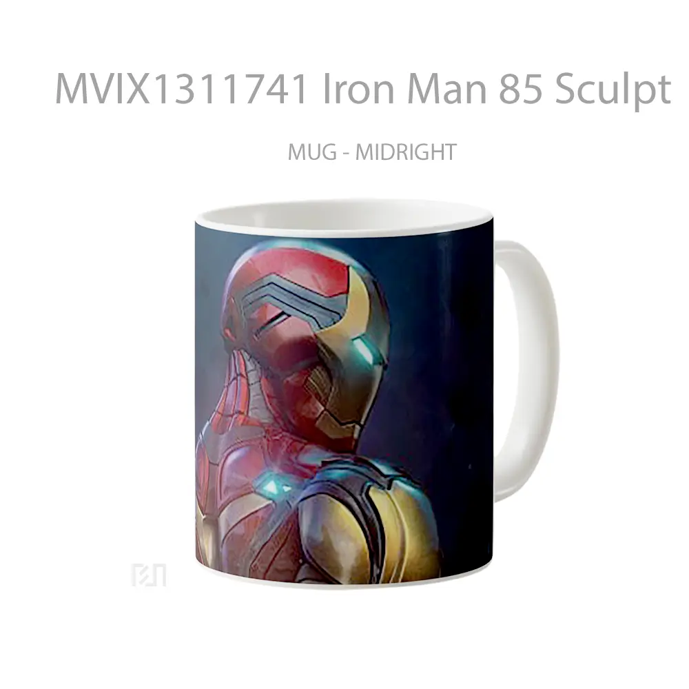 Mug Iron Man 85 Sculpt Gelas Superhero - All-side / Desain
