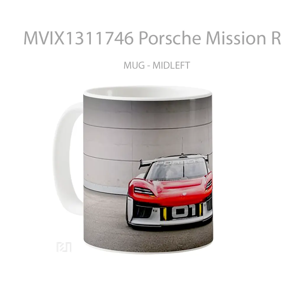 Mug Porsche Mission R Cangkir Mobil - All-side / Desain
