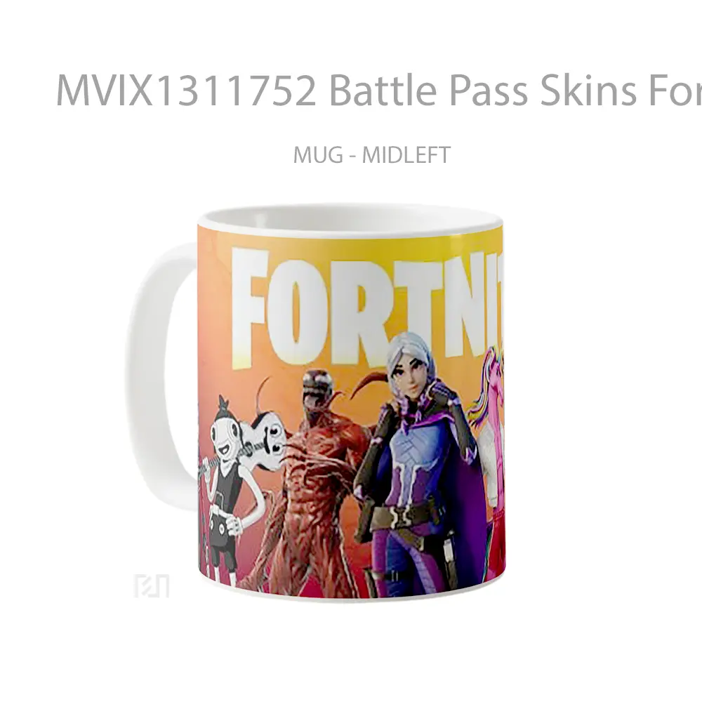 Mug Battle Pass Skins Fortnite Chapter 2 Season Cangkir Gamer - All-side / Desain