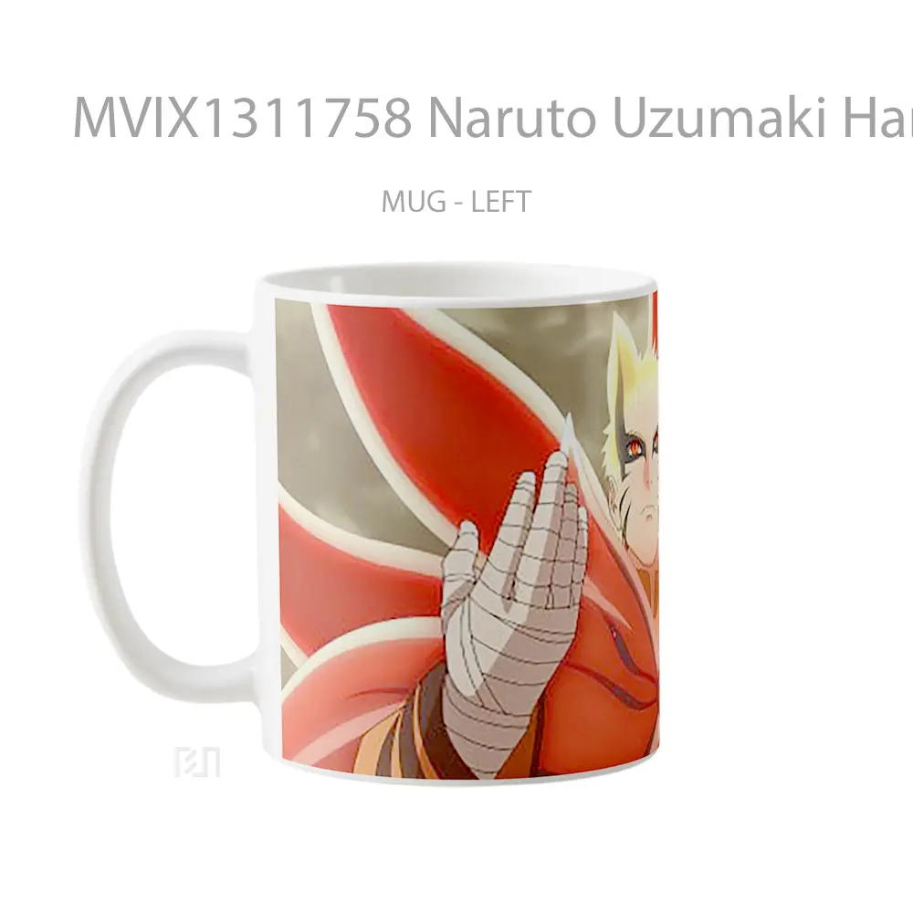 Mug Naruto Uzumaki Hand Up Baryon Mode Cangkir Anime - All-side / Desain