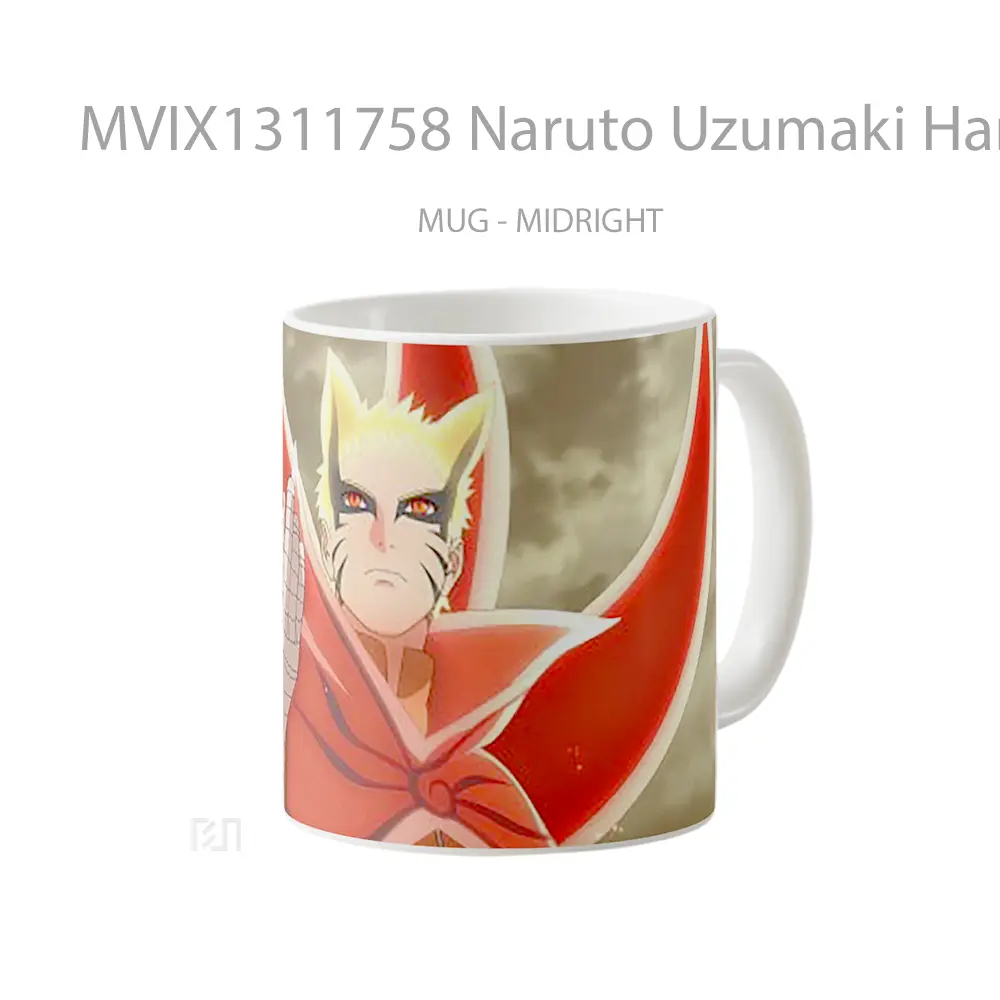 Mug Naruto Uzumaki Hand Up Baryon Mode Cangkir Anime - All-side / Desain