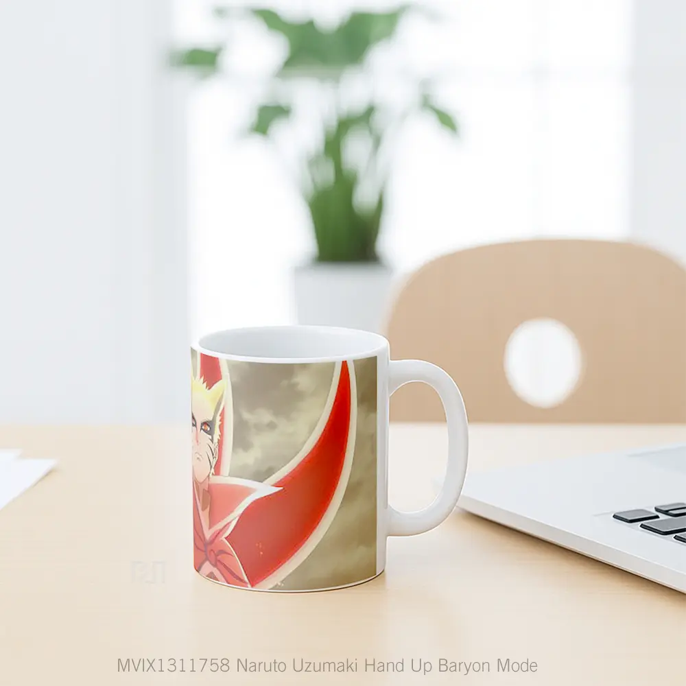 Mug Naruto Uzumaki Hand Up Baryon Mode Cangkir Anime - All-side / Desain