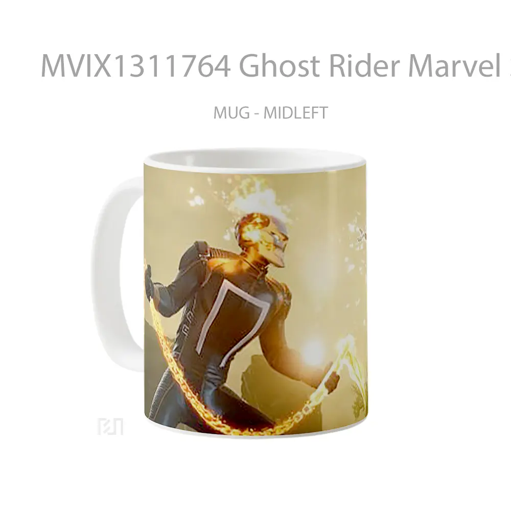 Mug Ghost Rider Marvel S Midnight Suns Gelas Superhero - All-side / Desain