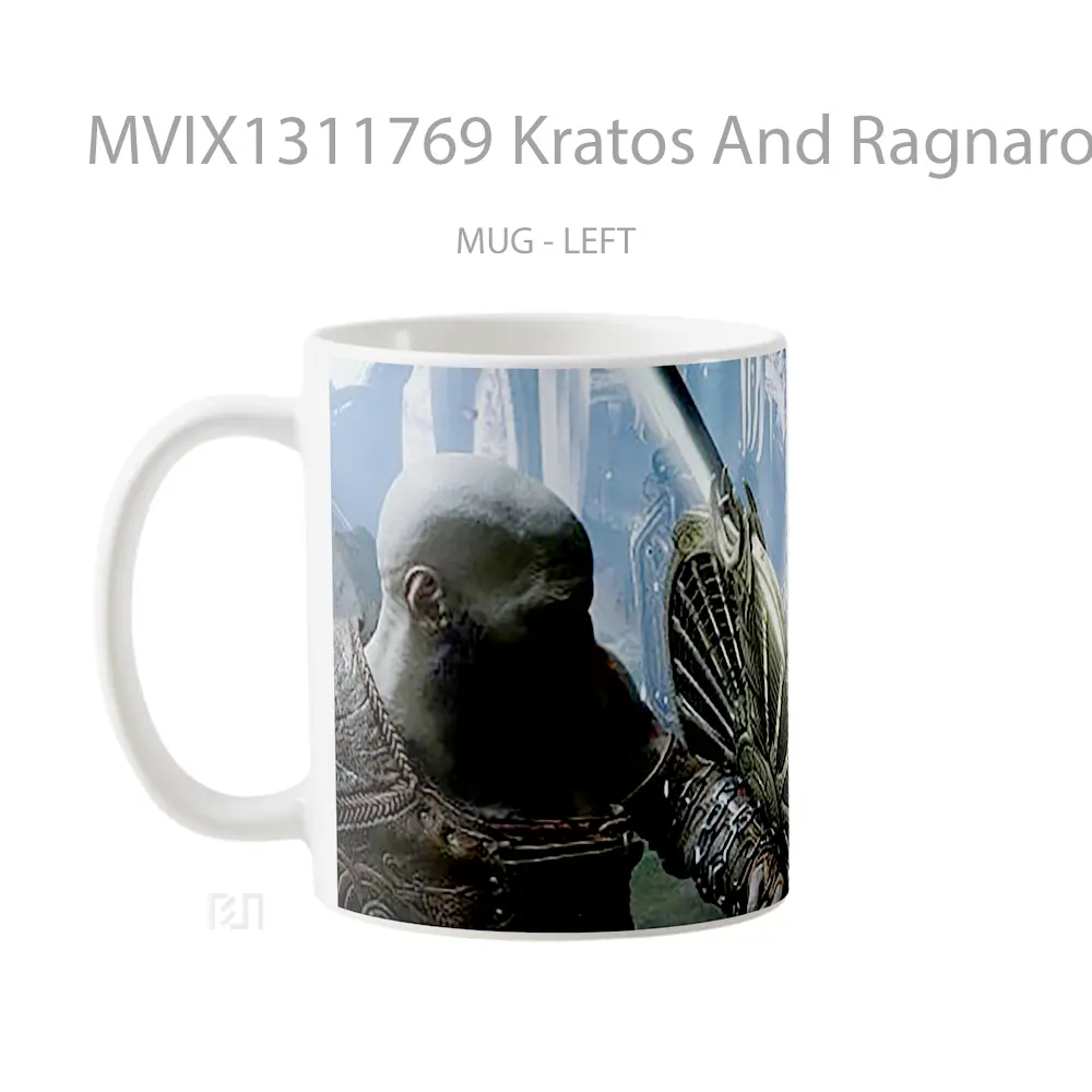 Mug Kratos And Ragnarok God Of War Gelas Keramik Unik - All-side / Desain