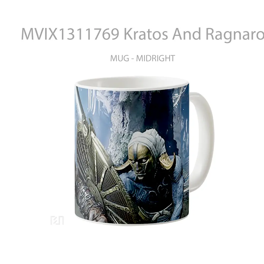 Mug Kratos And Ragnarok God Of War Gelas Keramik Unik - All-side / Desain