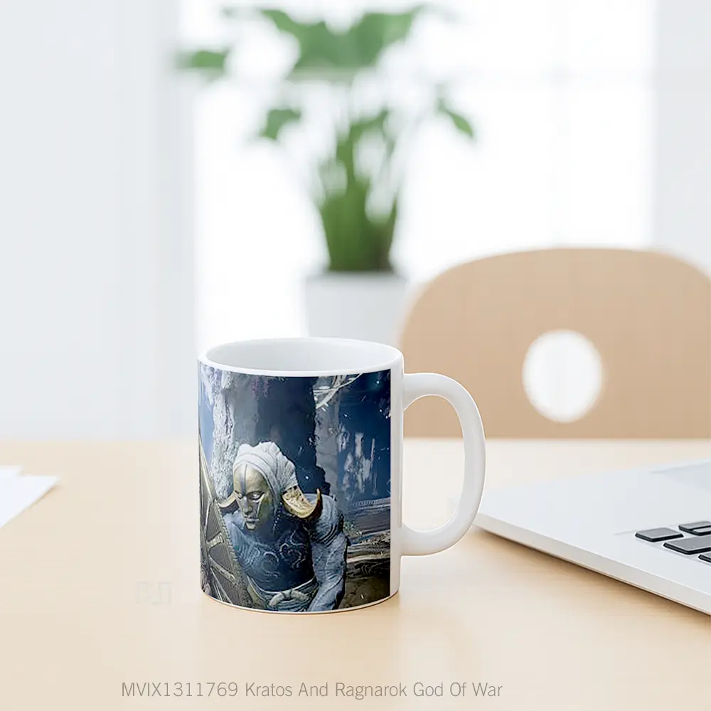 Mug Kratos And Ragnarok God Of War Gelas Keramik Unik - All-side / Desain