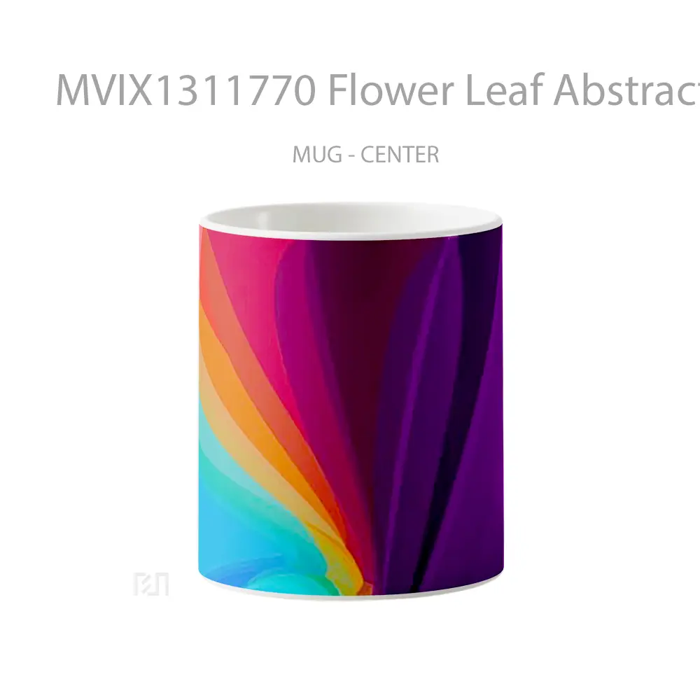 Mug Flower Leaf Abstract Gelas Pemandangan Alam