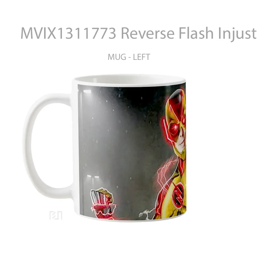 Mug Reverse Flash Injustice Gelas Superhero - All-side / Desain