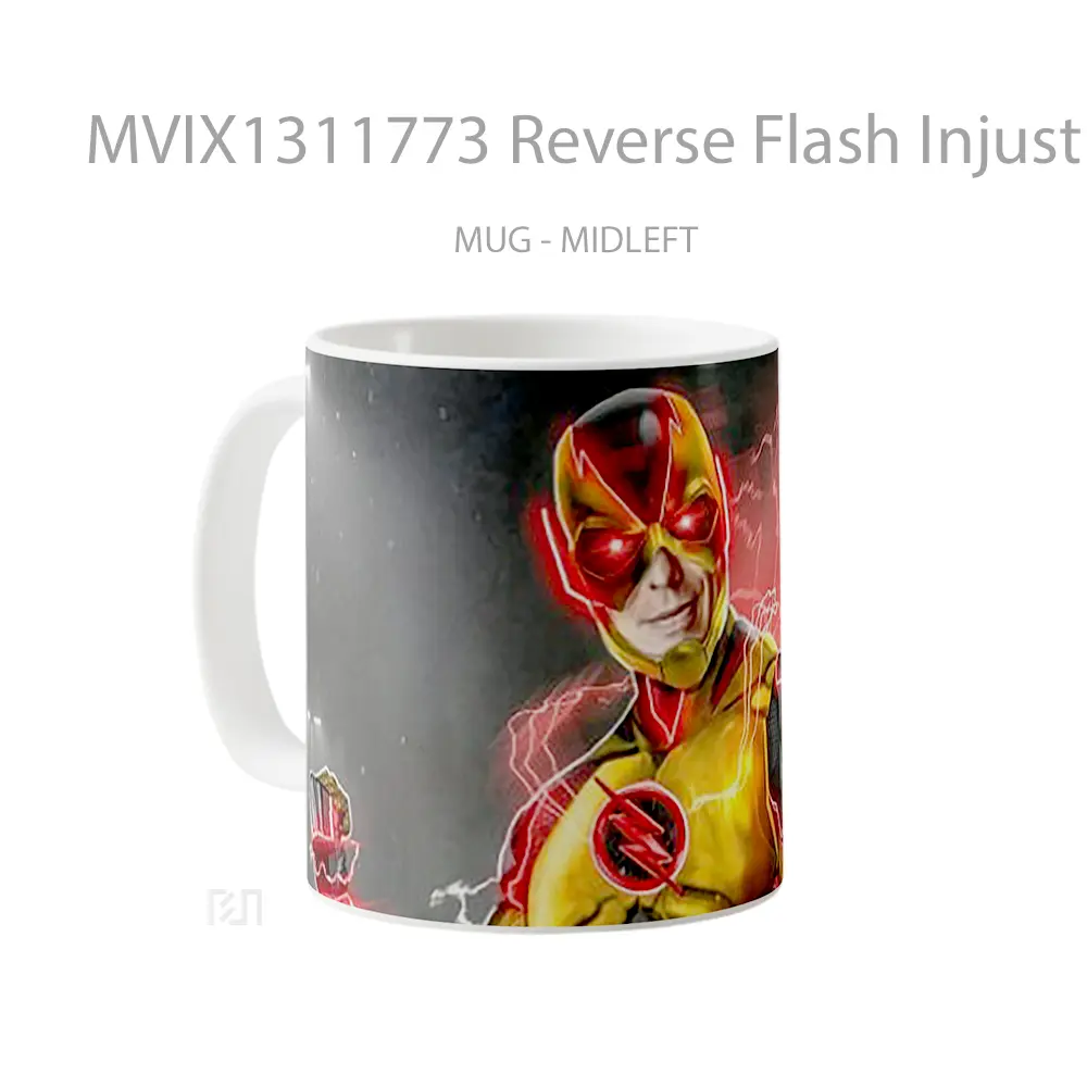 Mug Reverse Flash Injustice Gelas Superhero - All-side / Desain