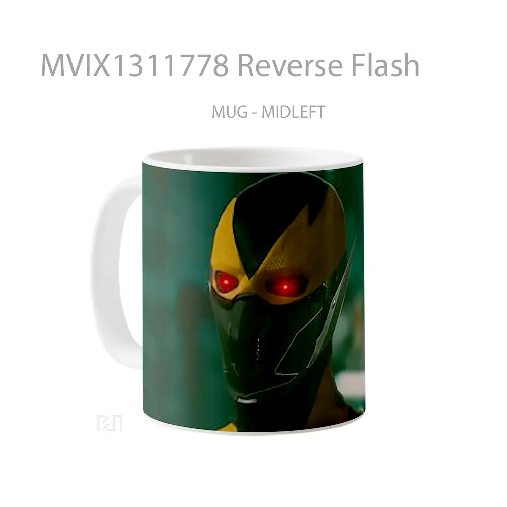 Mug Reverse Flash Gelas Superhero - All-side / Desain