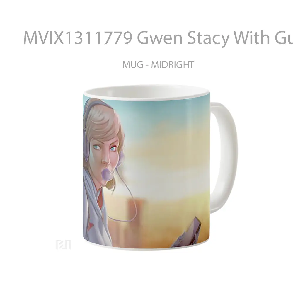 Mug Gwen Stacy With Gum Gelas Superhero - All-side / Desain