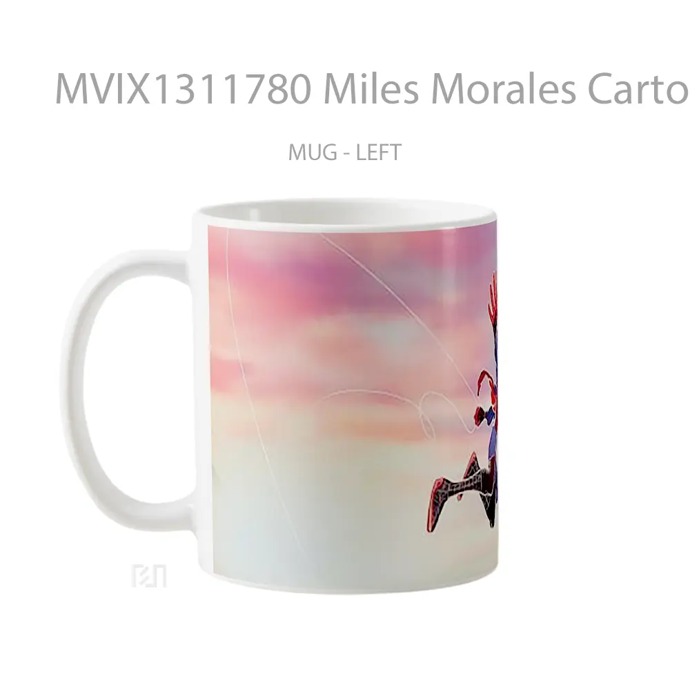 Mug Miles Morales Cartoon Gelas Kartun - All-side / Desain
