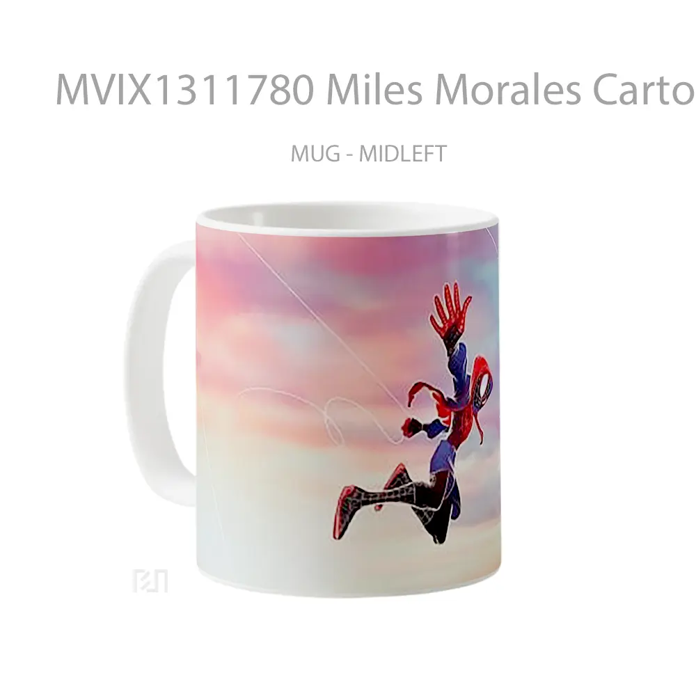 Mug Miles Morales Cartoon Gelas Kartun - All-side / Desain
