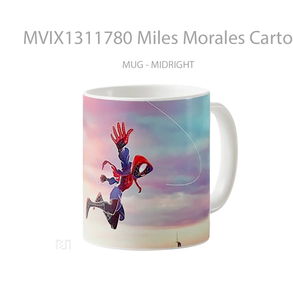 Mug Miles Morales Cartoon Gelas Kartun - All-side / Desain