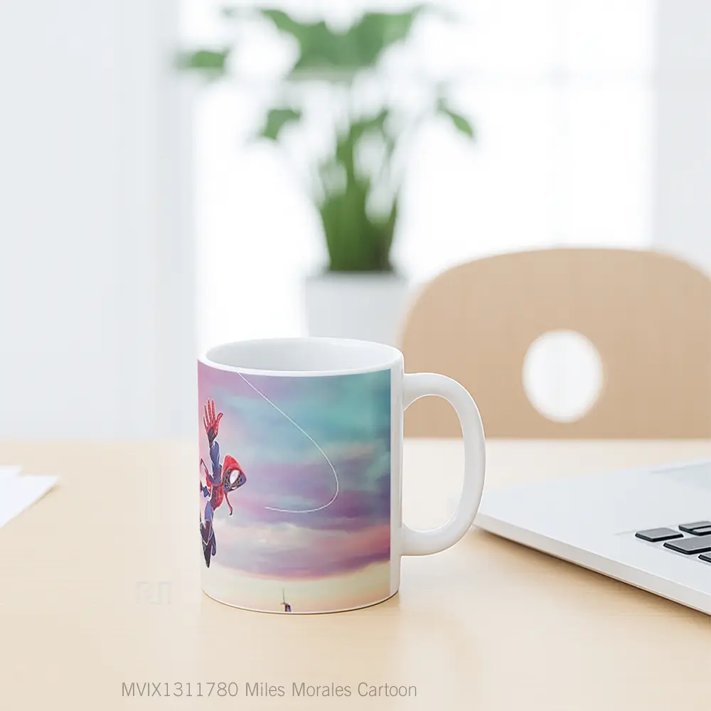 Mug Miles Morales Cartoon Gelas Kartun - All-side / Desain