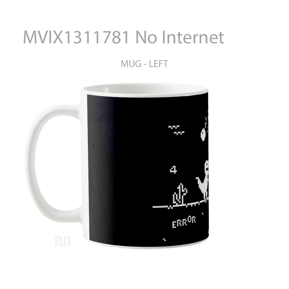 Mug No Internet Gelas Keramik Unik - All-side / Desain