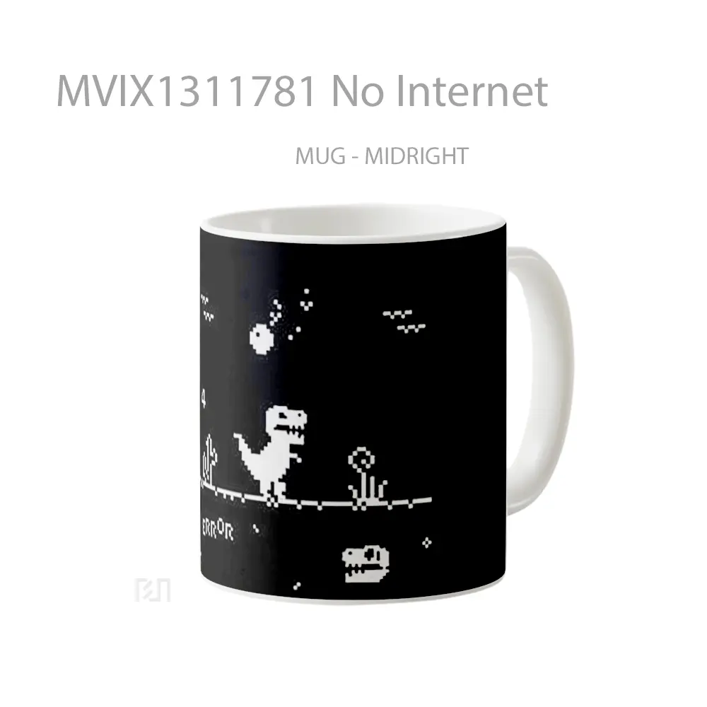 Mug No Internet Gelas Keramik Unik - All-side / Desain