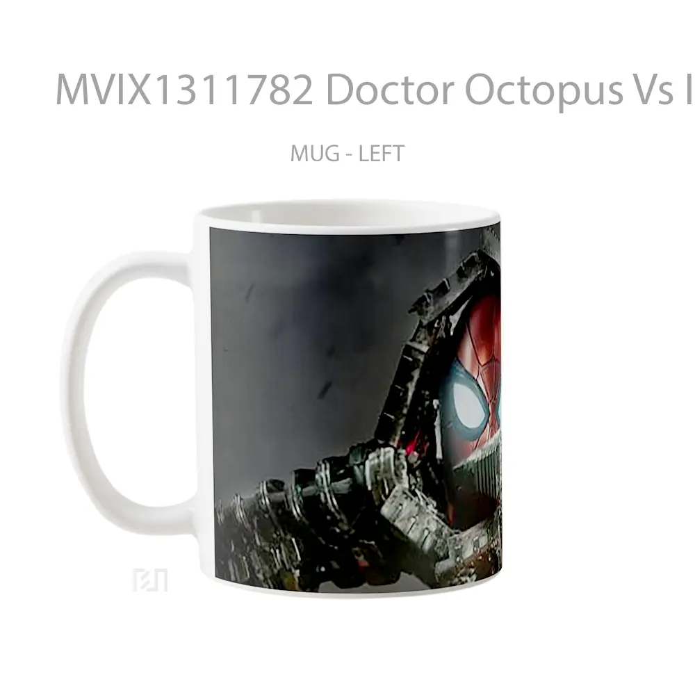 Mug Doctor Octopus Vs Iron Spidey Gelas Keramik Unik - All-side / Desain