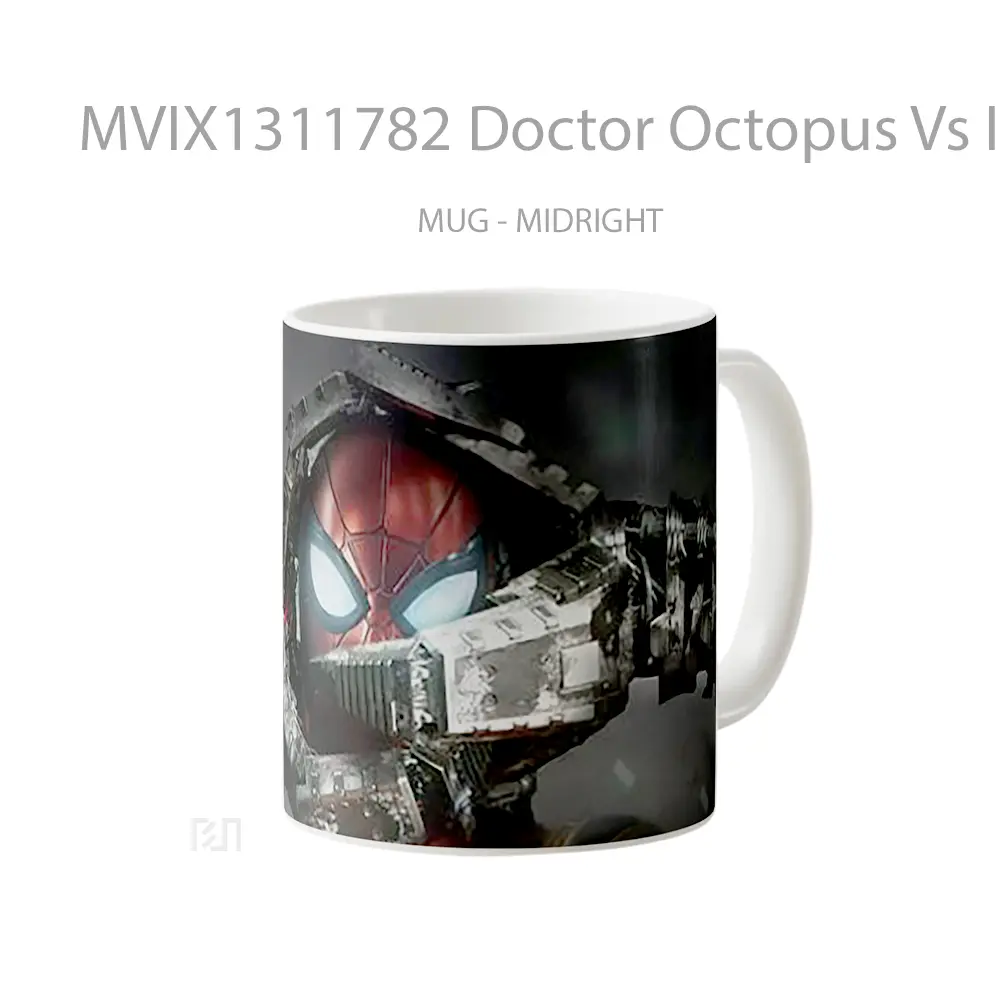 Mug Doctor Octopus Vs Iron Spidey Gelas Keramik Unik - All-side / Desain