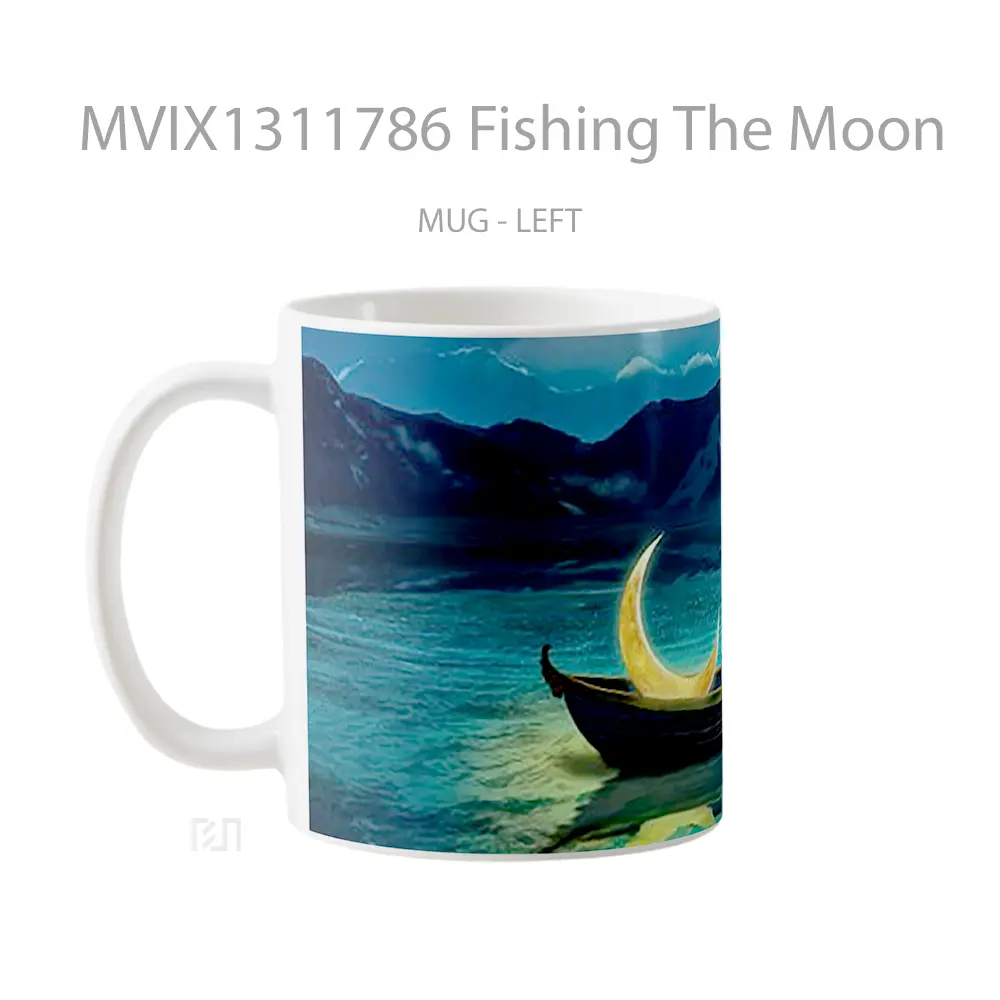 Mug Fishing The Moon Gelas Astronomi - All-side / Desain