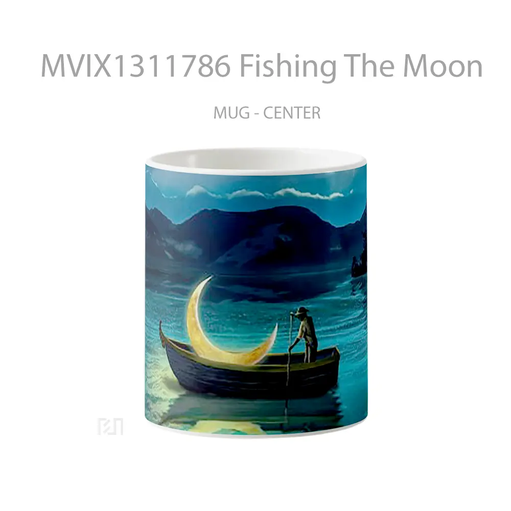 Mug Fishing The Moon Gelas Astronomi