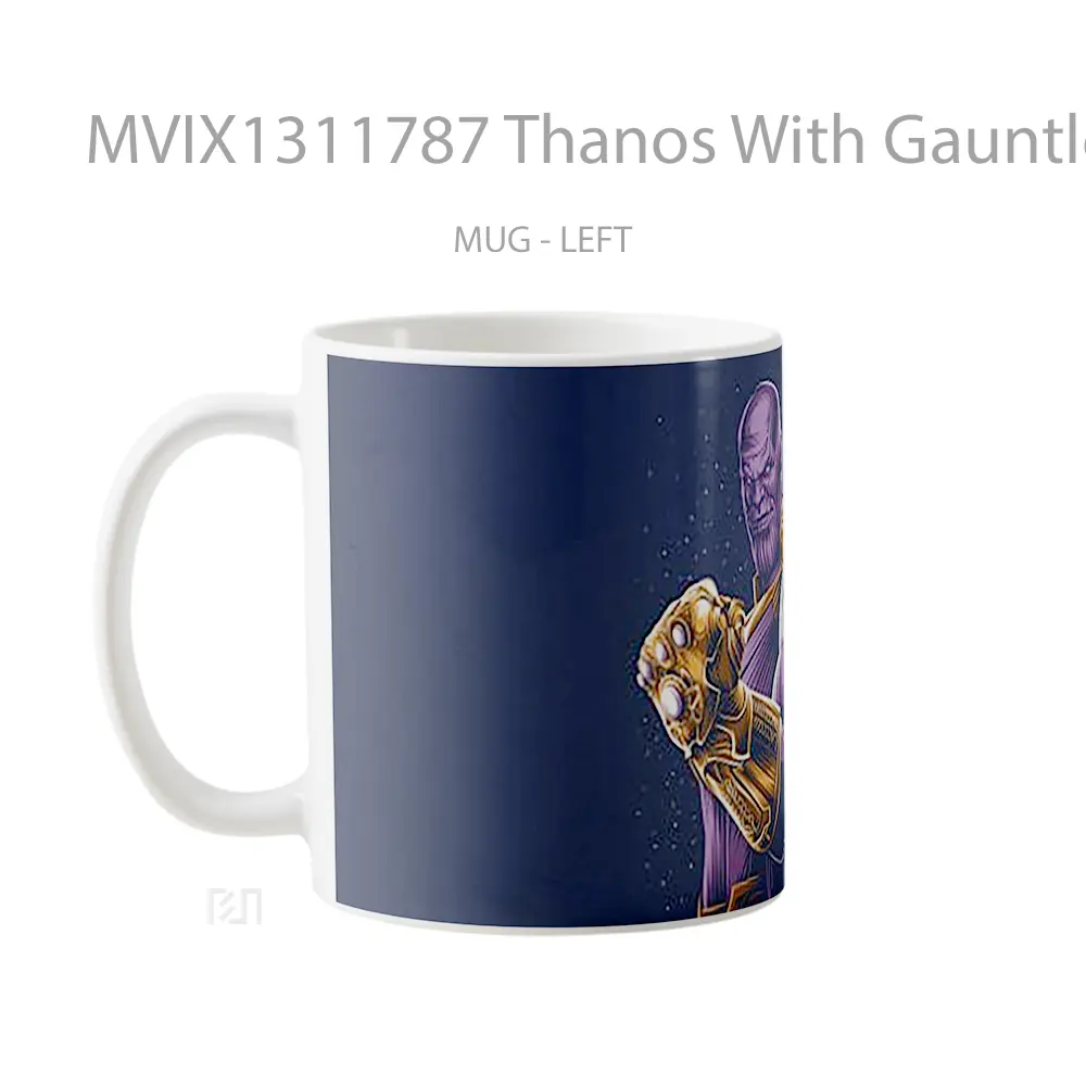 Mug Thanos With Gauntlet Gelas Keramik Unik - All-side / Desain