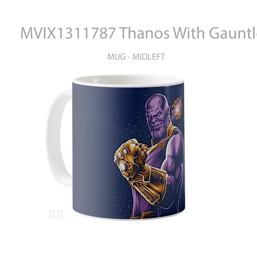 Mug Thanos With Gauntlet Gelas Keramik Unik - All-side / Desain