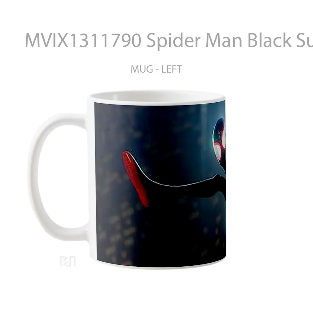 Mug Spider Man Black Suit Remastered Gelas Superhero - All-side / Desain