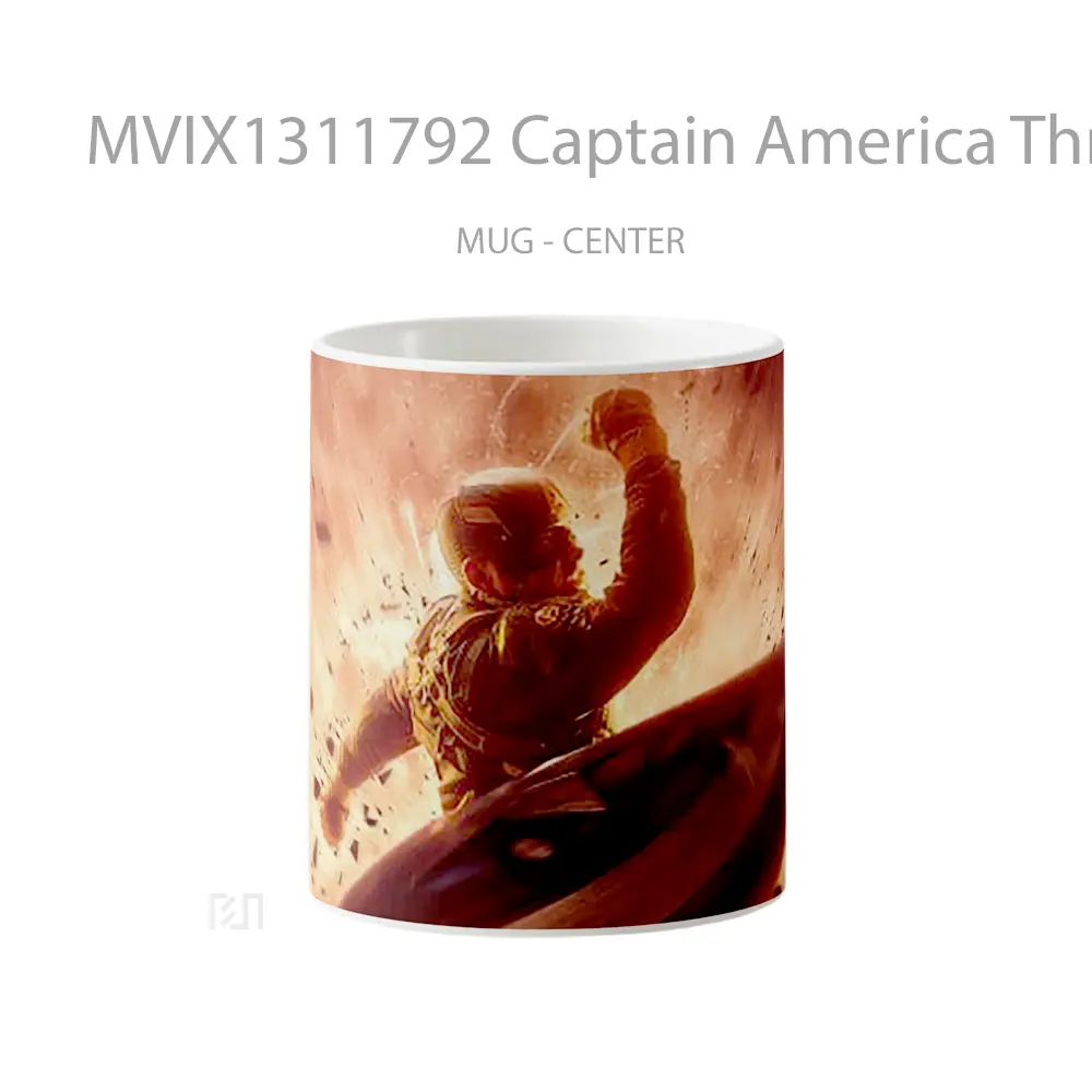 Mug Captain America Throwing Shield Gelas Superhero