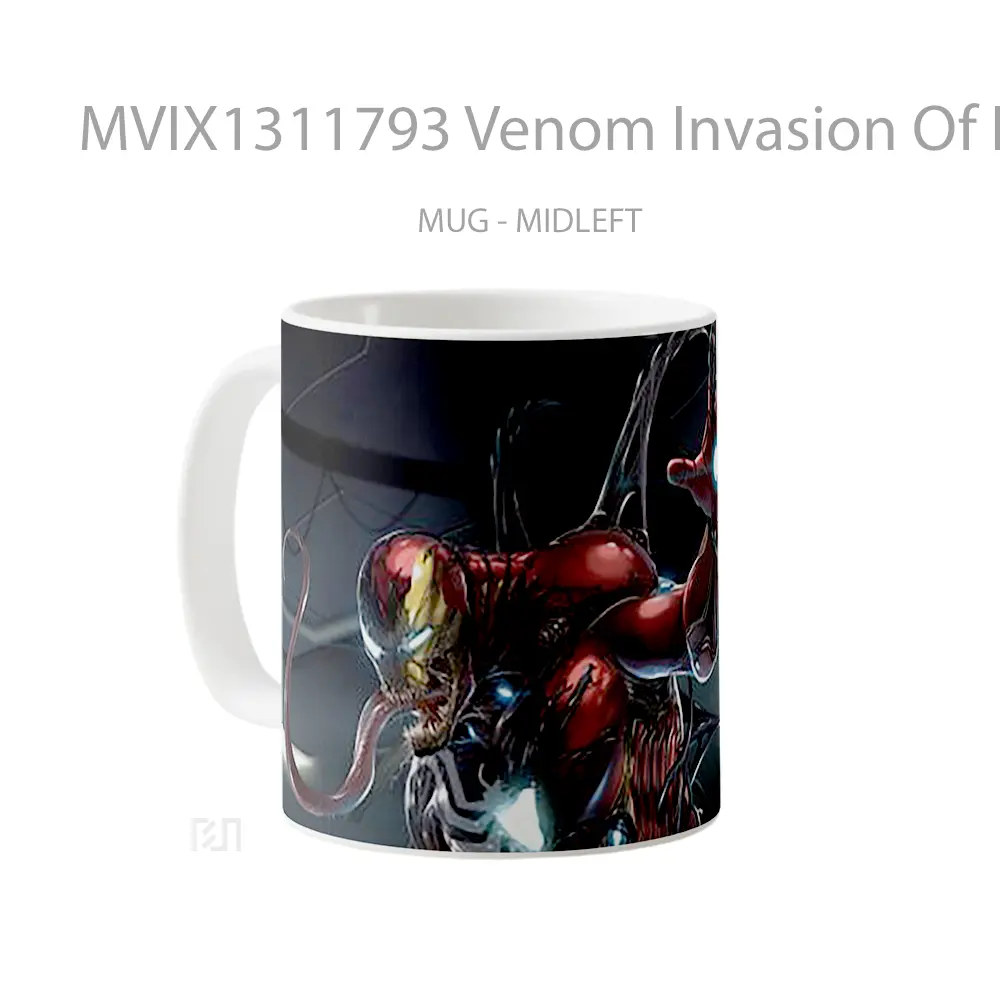 Mug Venom Invasion Of Iron Man Base Gelas Superhero - All-side / Desain
