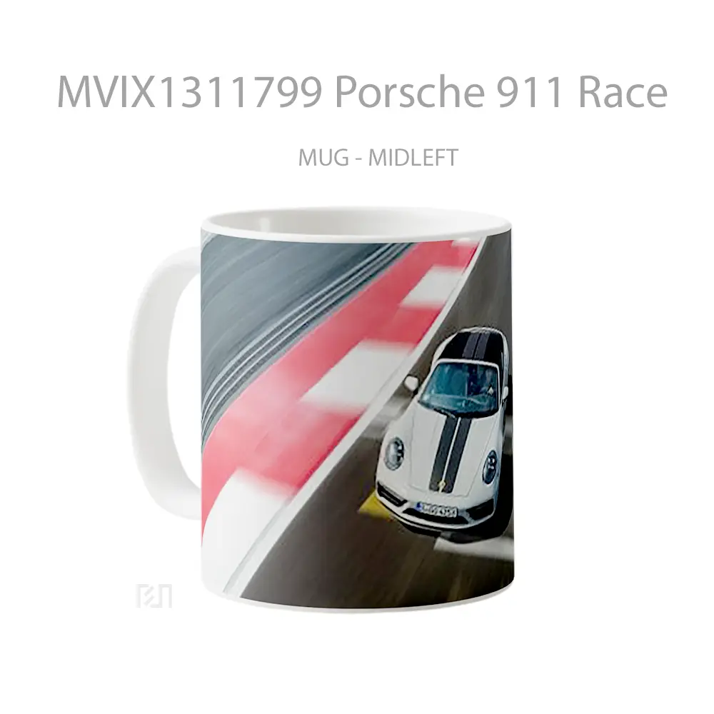Mug Porsche 911 Race Cangkir Mobil - All-side / Desain