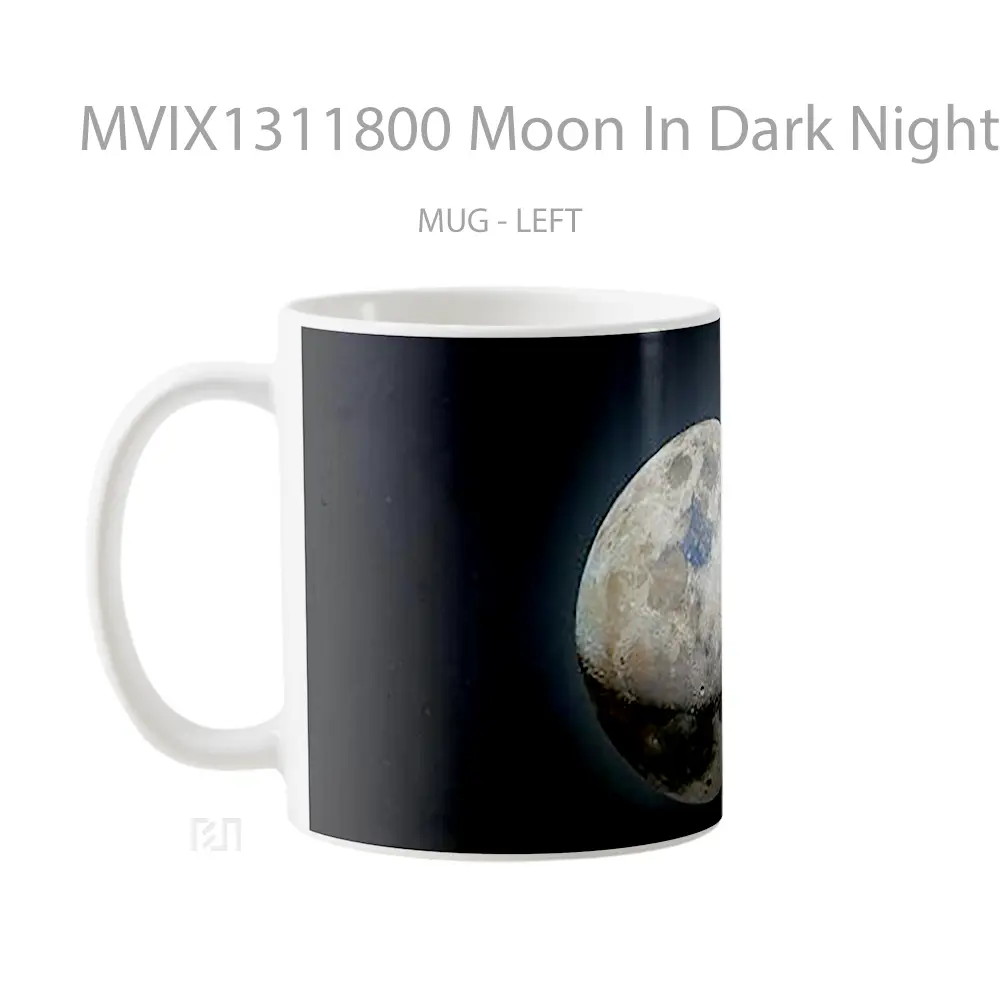 Mug Moon In Dark Night Gelas Astronomi - All-side / Desain