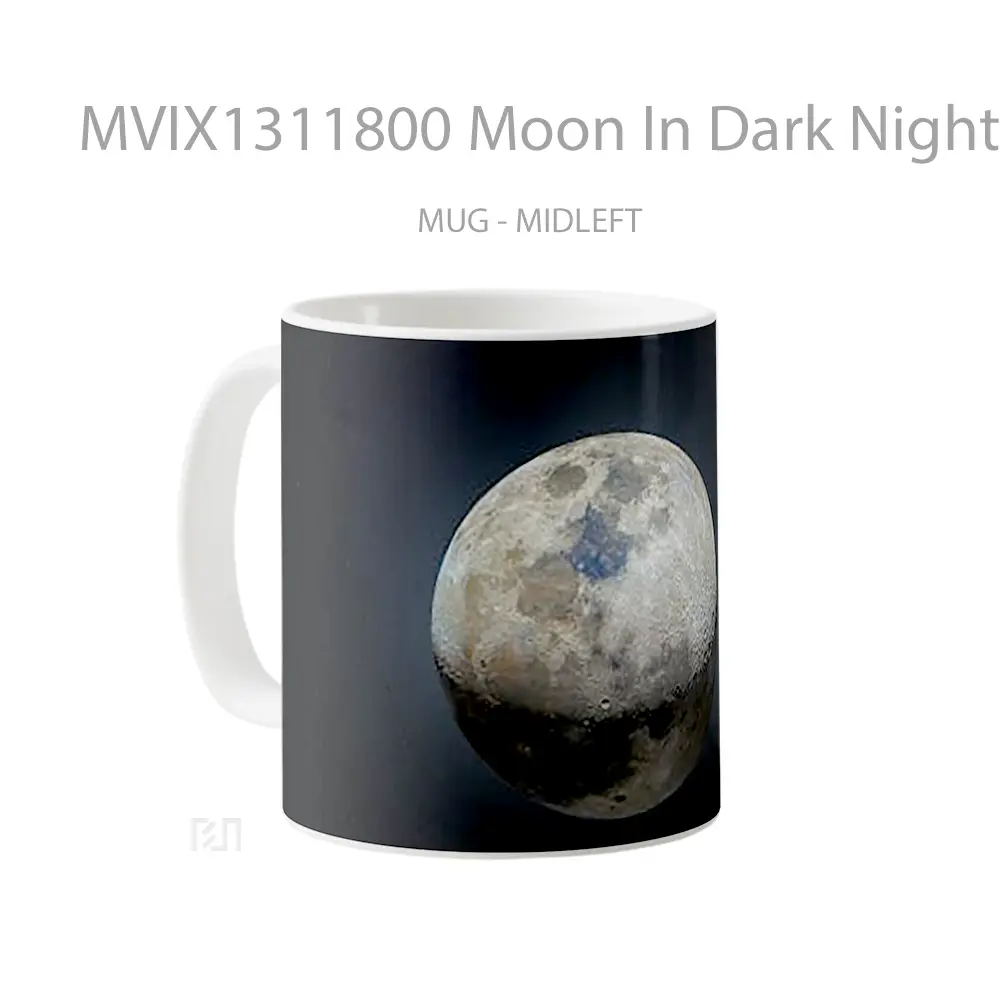 Mug Moon In Dark Night Gelas Astronomi - All-side / Desain