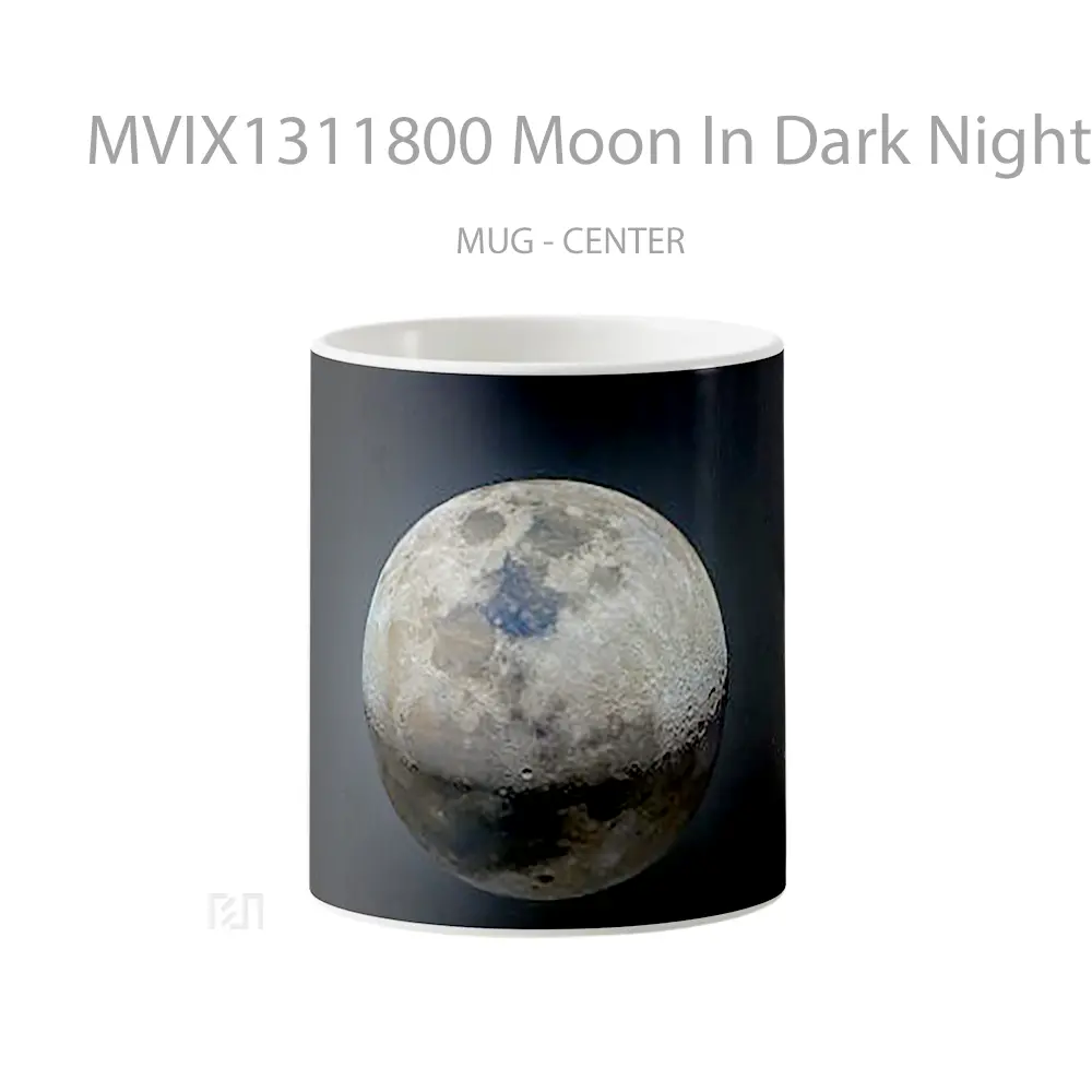 Mug Moon In Dark Night Gelas Astronomi