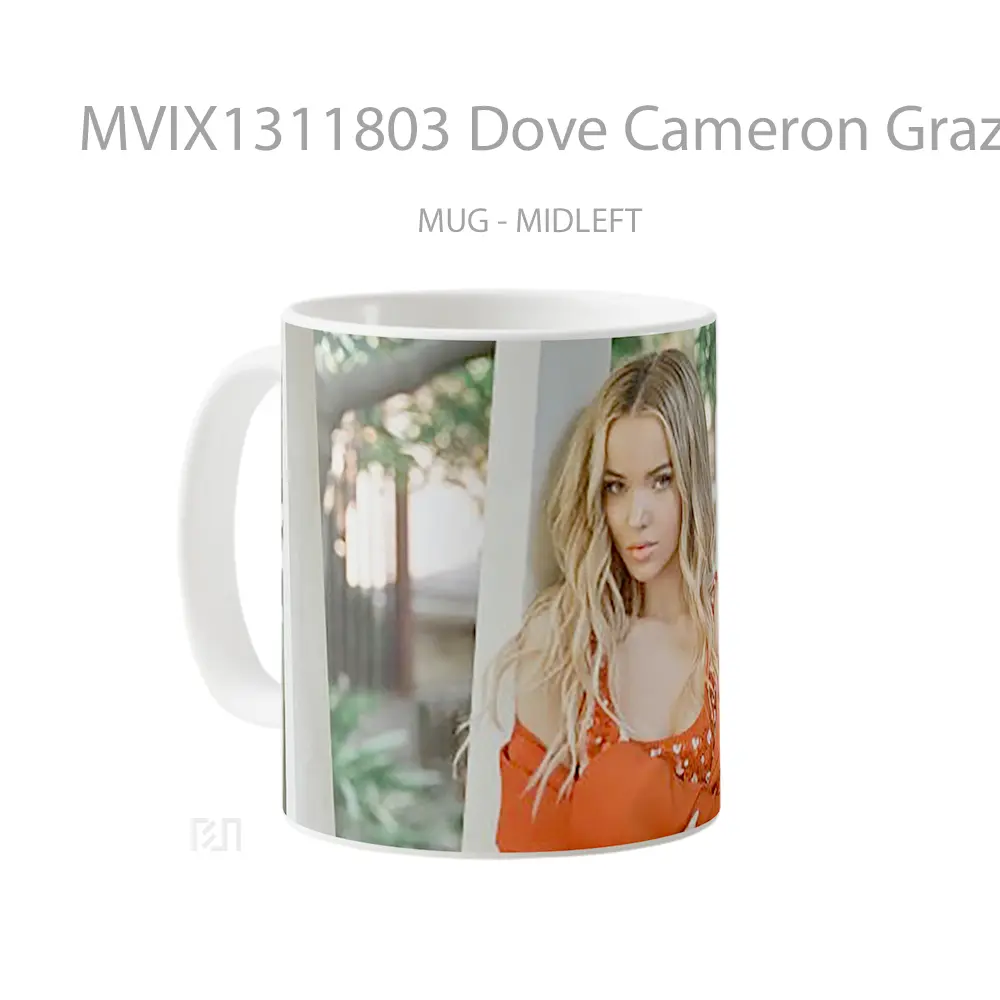 Mug Dove Cameron Grazia Photoshoot Gelas Keramik Unik - All-side / Desain