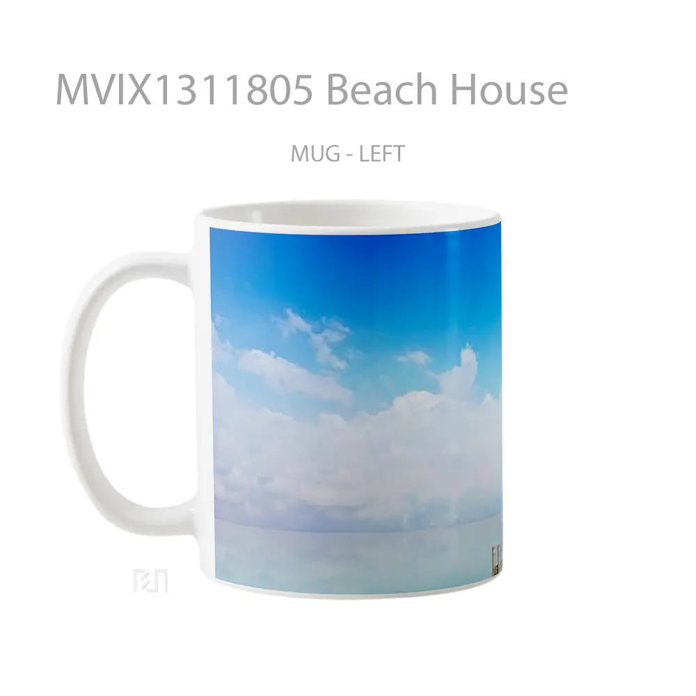 Mug Beach House Gelas Pemandangan Alam - All-side / Desain