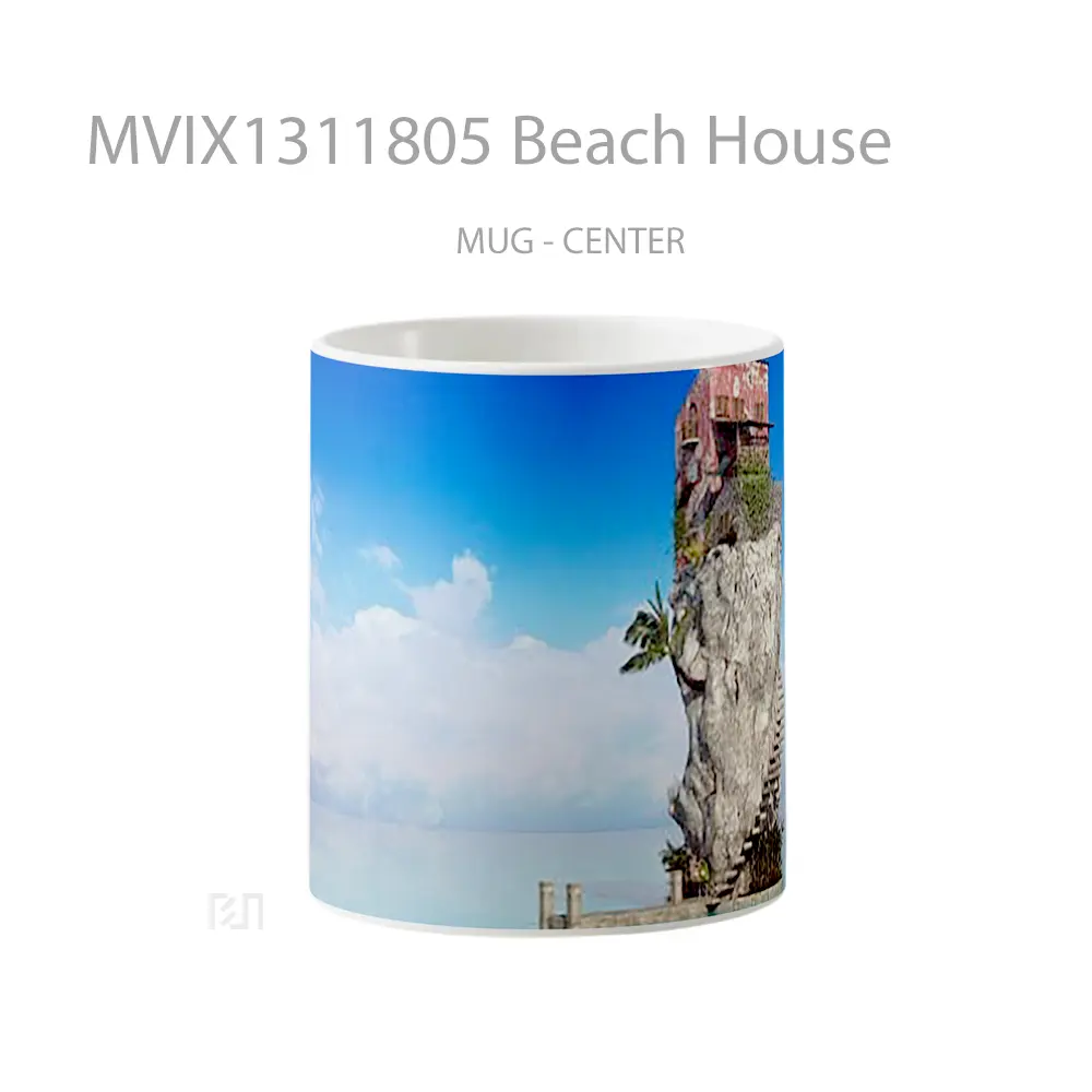 Mug Beach House Gelas Pemandangan Alam