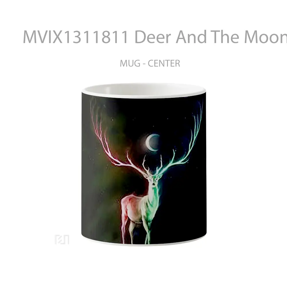 Mug Deer And The Moon Gelas Hewan Lucu