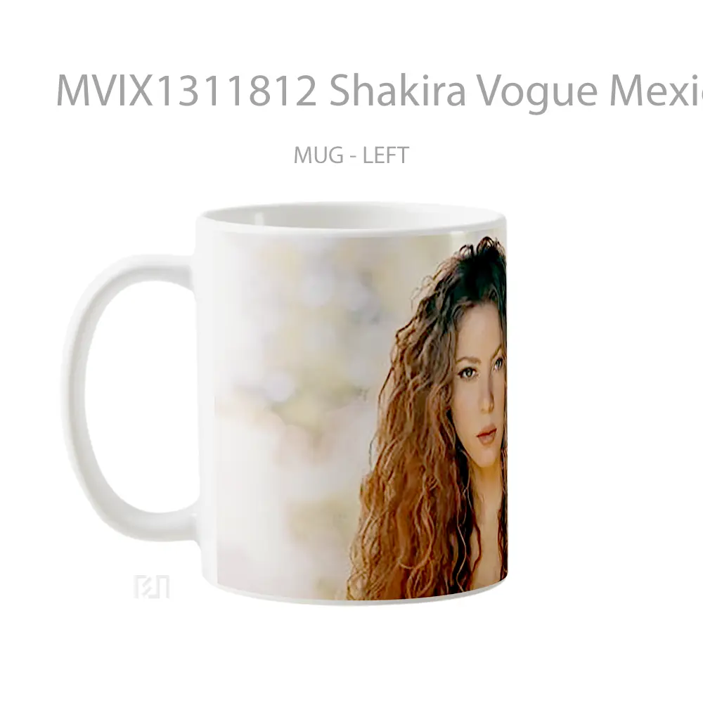 Mug Shakira Vogue Mexico Gelas Selebriti - All-side / Desain