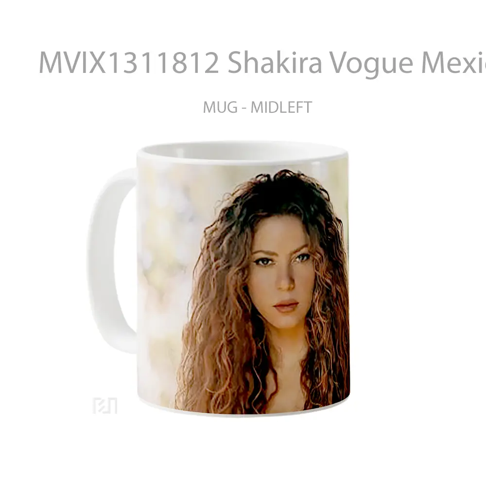 Mug Shakira Vogue Mexico Gelas Selebriti - All-side / Desain