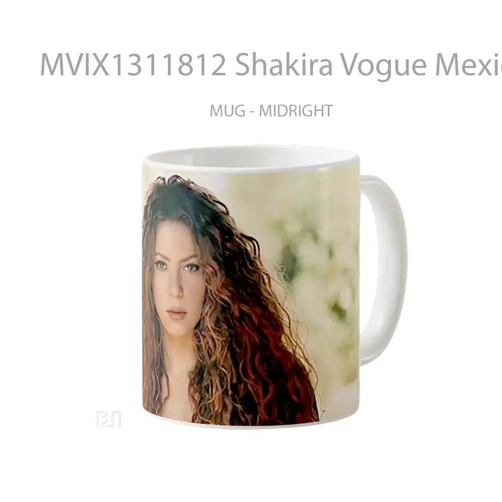 Mug Shakira Vogue Mexico Gelas Selebriti - All-side / Desain